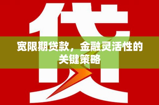越秀宽限期贷款，金融灵活性的关键策略