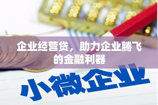 越秀企业经营贷，助力企业腾飞的金融利器