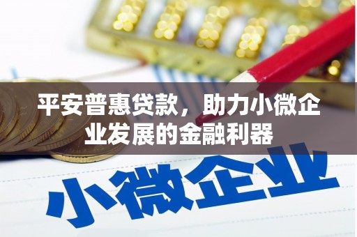 越秀平安普惠贷款，助力小微企业发展的金融利器