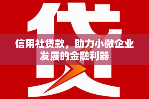 越秀信用社贷款，助力小微企业发展的金融利器